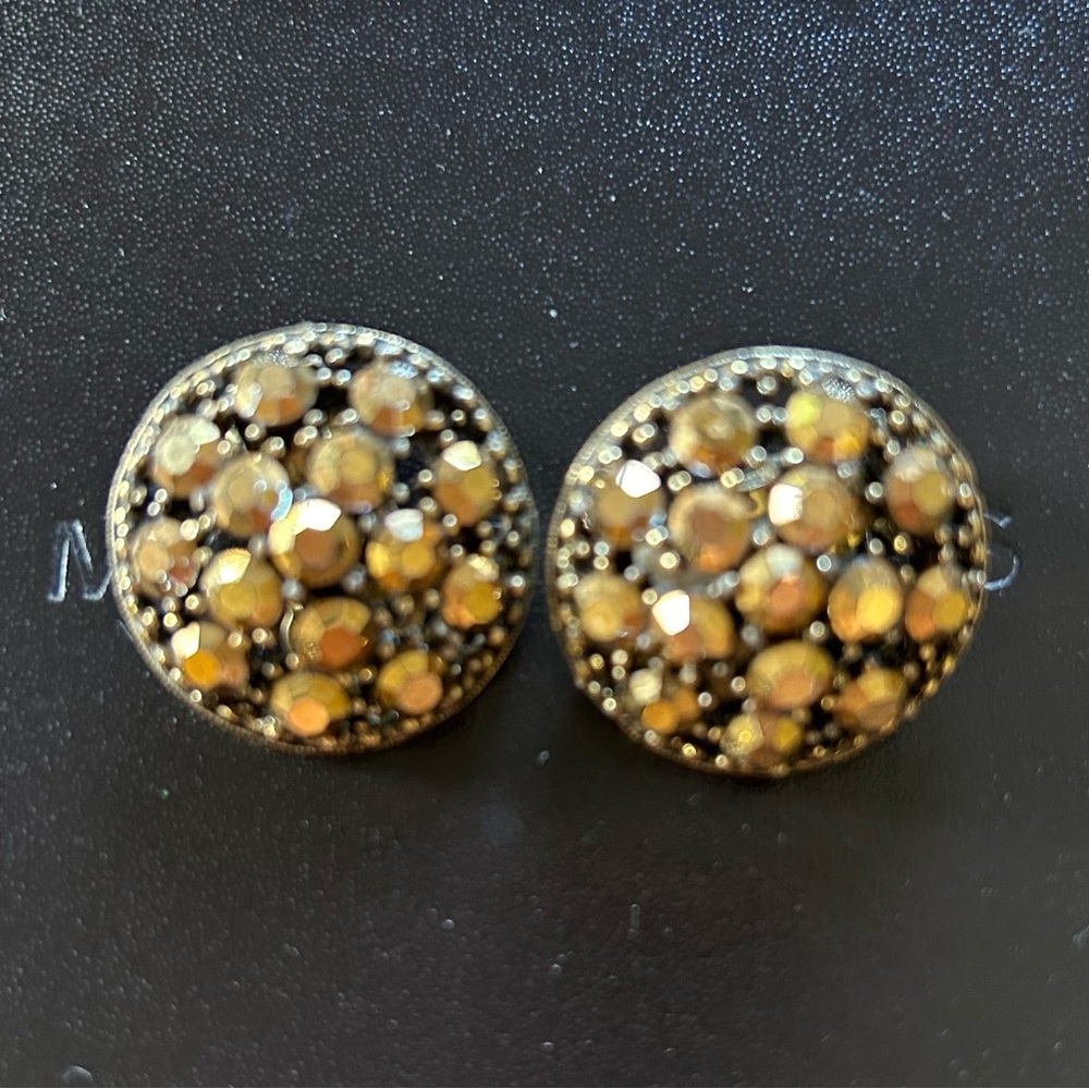 Bronze clip on earrings